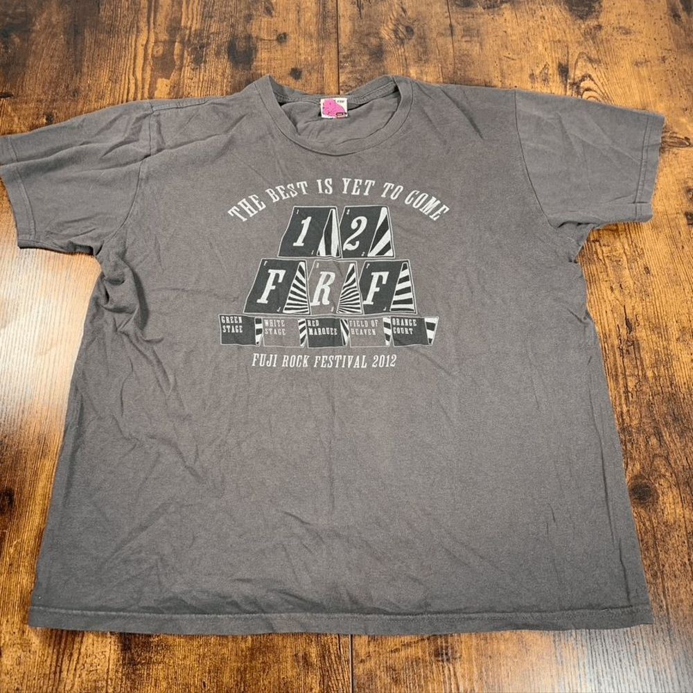 Fuji Rock Festival 2012 T-shirt Gray the best yet to come Mens Tshirt Size Large